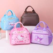Sanrio 1pc Sanrio Lunch Bags Lunch Box Bags Lunch Bag Student Insulation Bag Cute Cartoon Tote Bag Portable Large Storage Bag Zipper Closure With Double-Sided Pocket Reusable Durable Nylon Fabric Insulation And Fresh-Keeping Back To School Must Be Suitable For Students To Work, Family Daily Commuting, Dinner, Outdoor Picnic Can Be Used As Birthday Gifts, Holiday Gifts., Home Decor, Party & Christmas Storage