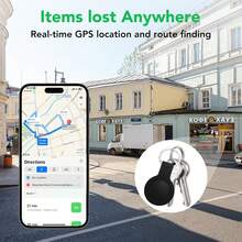 Air Tracker 标签物品查找器 - 1/2/4 件装，钥匙查找器定位器，兼容 Apple Find My（仅限 IOS），可更换电池，用于钥匙、手提箱、包、钱包的追踪标签（黑色/白色）