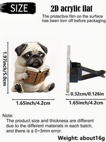 1/2/4 件可爱腊肠犬汽车出风口香氛夹装饰，2D 亚克力扁平小狗装饰（含香氛垫）