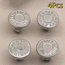 4件/6件/10件牛仔裤替换纽扣腰部免钉牛仔裤纽扣，银色字母腰扣多功能可拆卸塔扣牛仔裤裙腰部调整尺寸变化牛仔裤固定扣，免钉可拆卸牛仔裤纽扣替换套装，无需缝纽扣 - 彩色 - 查看 18