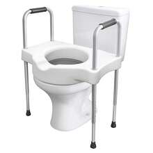 Assento Sanitário Elevado Com Barras Laterais - Branco - Visão 1