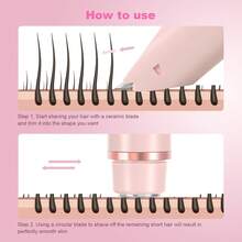 2-In-1 Waterproof Electric Shaver, 400mAh USB Rechargeable, Dual Blade Design For Painless Trimming Of Bikini, Face, Armpit And Leg Hair, IPX7 Waterproof, Ceramic Blade, Portable Multi-Functional Shaver For Men And Women, Ideal Gift For Back To School, Halloween And Christmas - Multicolor - View 5