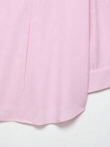 YROOE Fashionable 2025 Women's Casual Simple Versatile Shirt, Minimalist/Business Casual/Daily Commute, Fashionable Casual Turndown Collar Wide Sleeve Women Blouse - Pink - View 8