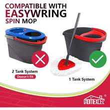 HOMEXCEL Mop Replacement Heads Compatible With O-Cedar EasyWring Spin Mops 3 Pack-Washable Microfiber Spin Head Refills-Easy Cleaning Mop Head Replacement - trắng - Xem 6