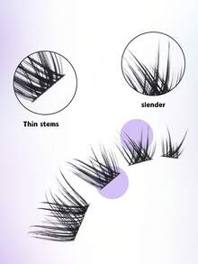 10 Rows Of Clustered False Eyelashes,80PCS Faux Mink Eyelash, Natura Look Eyelashes,Fox False Eyelashes,Make Your Eye Glamorous,For Beginners, Very Light And Reusable - C - Xem 4
