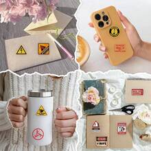 203pcs Warning Sign Stickers For Water Bottles, Skateboards, Luggage, Phone Cases, Laptops, Decorative Stickers