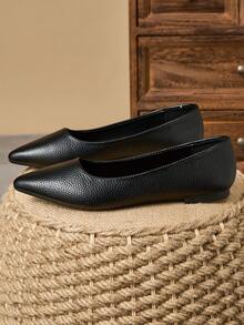 MonaNise 女士尖头时尚低帮平底鞋，户外休闲装，紫色、香槟色、红色、黄色、黑色