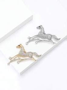 复古合金马胸针 - 时尚动物别针，男女皆宜，适合派对装扮配饰/朋友聚会徽章礼物