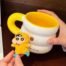 CRAYON SHINCHAN 蜡笔小新官方陶瓷杯，情侣生日礼物，家用和办公室用水杯