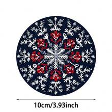 1set/4pcs/6pcs/300pcs Snowflake Red White Embroidery Christmas Pattern Diatom Mud Coasters, Coffee Coasters, Home And Restaurant Multi-Occasion Decorations, Daily Gifts, Table Decorations, Daily Decorations, Theme Party Decorations - Multicolor - View 4