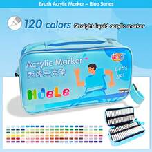 240/120/72/56/24/8 Farben Acrylstifte, flüssige Tinte mit weicher Spitze, für Studenten, nicht transparent, mischbar, vielfältige Farboptionen, Aquarellpinselstift, hochwertige Kunstbedarf, Schul- und Lernbedarf