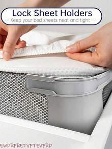 Bộ 4 kẹp cố định ga trải giường (Chỉ cố định ga trải giường, không cố định nệm) - Kẹp cố định ga trải giường cải tiến, dây buộc ga trải giường, kẹp ga trải giường chịu lực, dây buộc góc giường, phù hợp với mọi kích cỡ nệm, lý tưởng cho sử dụng hàng ngày trong gia đình (Không áp dụng cho chăn hoặc nệm dày hơn 25cm) - Nhiều màu - Xem 6