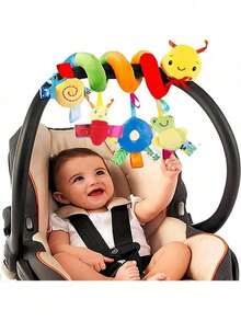 1pc Baby Toy, Suitable For 0-6 Months Stroller, Spiral Newborn Toy, Plush Hanging Sensory Toy For Infant, Fit For Crib, Suitable For 0-12 Years Old Boys & Girls, Ideal Gift (Some Colors Random) (Some Parts Random), Halloween Decor - Multicolor - View 5