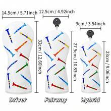 1个经典俏皮指甲边PU高尔夫球杆头套 - 优质耐用材料 | 适合年轻潮流人士和家庭高尔夫球手 - 白色 - 查看 8