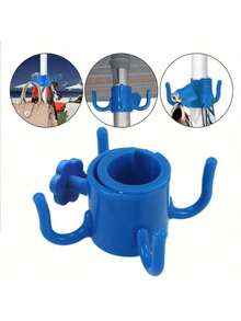 Multifunctional Beach Umbrella Hanging Rack - Adjustable 4-Hole Rack, Suitable For Hanging Towels/Hats/Clothes/Cameras/Sunglasses/Bags, Fits 0.75 To 1.26 Inch Plastic Umbrella Poles, Ideal For Camping And Outdoor Adventures, Beach Essentials, Pool Float - Multicolor - View 10