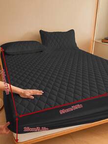 1件纯色床笠，床上用品，床笠，床垫套，柔软舒适的卧室床上用品，亲肤床垫保护套，防尘防潮，多种颜色可选，超声波菱形图案床笠，适用于各种床型（单人床、双人床、大号床、特大号床），床上用品礼品，涤纶床笠