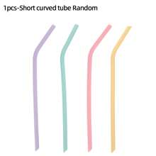 4-Color Silicone Straw Set, Reusable Silicone Straws, Flexible Silicone Straws Without BPA, Portable - Nhiều màu - Xem 16
