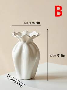 Nordic Modern Simple Creative White Ceramic Flower Vase Home Living Room Dining Table Desktop Decoration Decoration Home Decor Room Decor Glass Vase