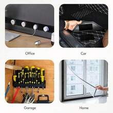 30 miếng dán móc và vòng tự dính, băng dính cố định mặt sau, dải gắn chịu lực nặng dùng cho gia đình hoặc văn phòng - Thay vì lỗ và vít, móc và vòng dán cố định có keo dán cho thảm sofa tự làm, keo dán mặt sau hai mặt tự dính - màu đen - Xem 8