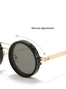 1 副可调节旋转变色复古装饰派对眼镜 - 彩色 - 查看 9