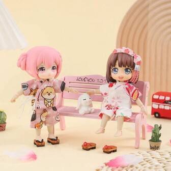 全新可爱睡衣家居服适用于 1/11 OB11 娃娃爬服适用于 GSC Ob11 Obitsu 11 娃娃上衣裤子适用于 1/12 BJD 娃娃睡衣配饰