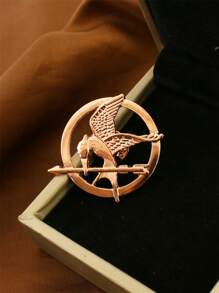 Yuan Shuo 1pc Creative & Versatile Vintage Mockingbird Metal Badge Retro Brooch Pin For Backpack, Clothing, And Accessories