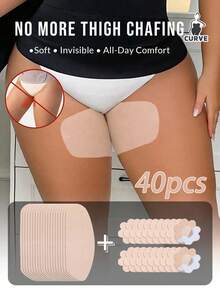 40 pièces/set Coussinets jetables non tissés contre le frottement des cuisses, convenant aux grandes tailles, protecteurs anti-frottements des cuisses, bandes souples et respirantes anti-frottements, imperméables à la transpiration et invisibles, convenant aux hommes et aux femmes, protecteurs de cuisses ultra-minces, convenant pour l'extérieur, les voyages, la course, la randonnée, le fitness et le port quotidien, autocollants anti-frottements légers et confortables pour les cuisses, sans danger pour la peau et faciles à appliquer, parfaits pour les jupes, shorts et robes
