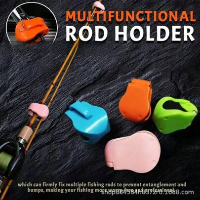 Multi-Functional Rod Holder, Lure Fishing Rod Binding Clip, Raft Rod Holder, Pier Fishing Rod Protective Cover