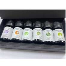 HALMAN 6pc Aceites Esenciales 100% Natural Para Difusor Y Spa,Aceites Esenciales de Aromaterapia, 10ml Aceite Esencial De Aromaterapia Aceite Esencial De Planta Para Humidificador Difusor Aceite De Fragancia De Aroma De Flor De Fruta, Para Desodorización De Sala De Estar Y Baño, para Difusor y Aromaterapia con Caja de Regalo Exquisita (Lavanda. Hierba de Limón, Menta Incluida, Arbol de Té, Eucalipto, Naranja). 6 x 10 ML,Aplicación Aromaterapia, Spray, Baño, Humidificación, Fabricación De Jabón de Manos, Fabricación de Velas. - paquete de 6 - Ver 9