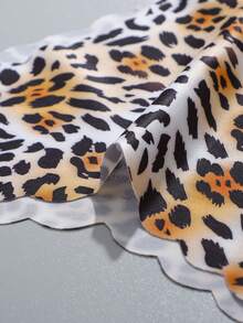 8pcs/Set Women's Seamless Leopard Print & Solid Color Wavy Trim Comfortable Smooth Fabric Triangle Panties - Multicolor - View 7