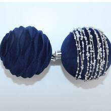 9PCS Glitter Sequin Christmas Balls Ornaments Velvet Christmas Balls Ornaments, 3.14"/80MM Flocked Christmas Tree Hanging Decorations For Xmas Decor Home Decor Christmas Decorations Room Decor Winter Christmas Decorations Home Christmas Gifts Christmas Decor - Multicolor - View 8