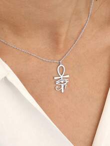 Ankh Necklace, Egyptian Protective Amulet, Ancient Symbol Pendant, Spiritual Jewelry For Women, Egyptian Cross Necklace, Unique Jewelry Gift - Multicolor - View 8