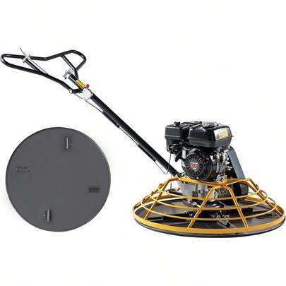 Gas-Powered Walk-Behind Concrete Power Trowel, 5.5 HP  Engine With Float Pan & 4 Blades