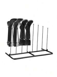 Boot Rack Holds 2 Pairs Wellies Iron Walking Shoes Stand Boot Trees Storage Holder Indoor And Outdoor Shoe Racks For Wellington Walking Riding Boots - Default - View 2