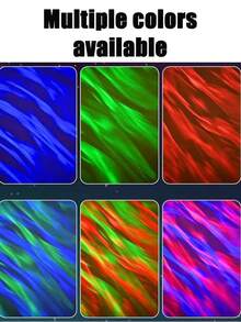 1pc Aurora Projection Lamp, RGB Lighting Effect, USB Powered, Suitable For Bedroom, Living Room, Party, LED Decorative Ambient Light, Black/White - Multicolor - View 4