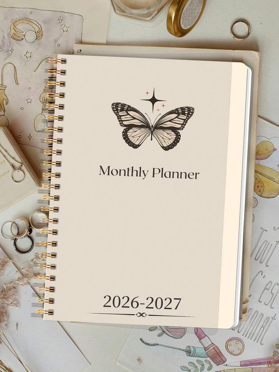 Unisex Weekly/Monthly Planner Notebook, 2026-2028 Academic Year Monthly Planner, With Note-Taking Function, Office And Back To School Supplies, Adult Gift, Teacher Gift