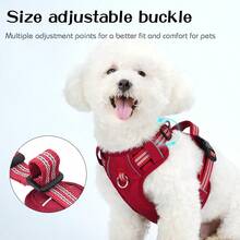 Adjustable Dog Harness, Non-Choke Reflective Pet Vest With Soft Padded Handle, Suitable For Medium & Small Dogs - Multicolor - View 5