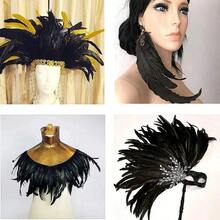 100pcs 10-12 Inch Artificial White Rooster Tail Feathers, Bulk, Suitable For DIY Crafts, Costumes And Halloween Party Decorations - Multicolor - View 8