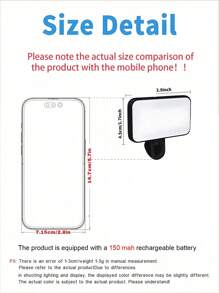 Lumière de selfie portable, éclairage pour vidéoconférence avec pince pour caméra de téléphone, lumière LED amovible pour vidéoconférence, 3 modes d'éclairage, rechargeable, portable, convient aux ordinateurs portables/téléphones/tablettes/appels Zoom/maquillage. Convient aux selfies et à la diffusion en direct, lumière portable