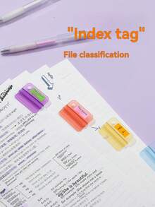 5/15/30/50个彩色索引夹、多功能书签、高品质文件分隔符、回形针 - 彩色 - 查看 9