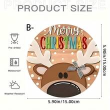 4 Stücke Weihnachtsstil Holzbrett Gemälde - rund, geeignet für Heimdekoration und Zusammenkünfte - perfekte Geschenkidee, Weihnachtsthemen Heimdekoration, ideal für Weihnachten - Holzschnitt-Malerei-Kreis - Übersicht 14