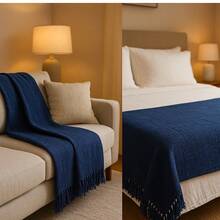 Giant Luxury Sofa Blanket 120x210 Protective Sofa Cover Type - 混合棕色 - 查看 9