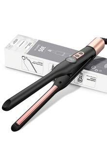 UKLISS Chapinha e Modelador UKLISS 2 em 1: Ferramenta de Estilo Cerâmica Mini para Cabelos Curtos a Longos e Barbas, Presente para Mãe, Presente do Dia dos Namorados para Namorado, Presente do Dia dos Namorados, Rosa Fofo, Dia de São Patrício (Preto)
