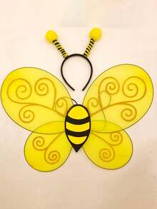 Conjunto de disfraz y accesorios de abeja linda para Halloween (incluye tocado y alas) - Multicolor - Ver 13