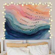 Boho Sun Inspirational Tapestry, Motivational Wall Decor, Positive A Little Progress Each Day Wall Tapestry Backdrop Room Home Office Classroom Decoration - 摘要心理健康 - 查看 1