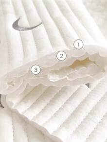 1pc Quilted Embroidered Cherry Baby Crib Mattress Cover, Soft & Breathable Crib Skirt, Suitable For All Year Round, Minimalist Elegant Design, (39.37*23.62)Inch, (47.24*23.62)Inch, (51.96*28.34)Inch - Multicolor - View 5