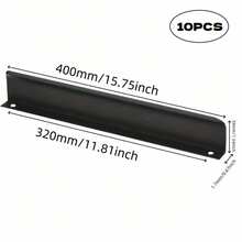 5 paquetes de tiradores de borde de dedo negro para gabinetes, armarios, cajones, manijas de gabinete de cocina, tiradores ocultos de aluminio moderno mate negro para puertas de armario