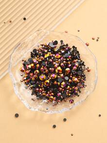 2MM-6MM, 5 Sizes Mix, 2000pcs/Pack, Non-HotFix, Multi Colors, Glue On Round Flatback Crystal Rhinestones Gems Jewelry Beads DIY Diamond Design Accessories Glitter Decal Decorations For Phone Cover,Clothes,Bag,Shoes, Handicraft Products.