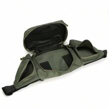 1 pièce Sac banane tactique pour hommes en nylon, sac banane mode et imperméable avec sangle réglable, grande capacité, sac banane polyvalent pour passeport, idéal pour les voyages, la randonnée, le jogging, le cyclisme, les sports de plein air, la chasse, l'escalade, le camping - Noir - Voir 10