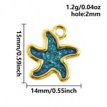 1个/2个装 奢华简约不锈钢真空电镀耐用珍珠镶嵌吊坠饰品，适用于包包装饰、DIY首饰制作、项链、手链、耳环，随机发货 - 彩色 - 查看 27